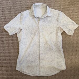 Lululemon Men's White Patterned Shirt